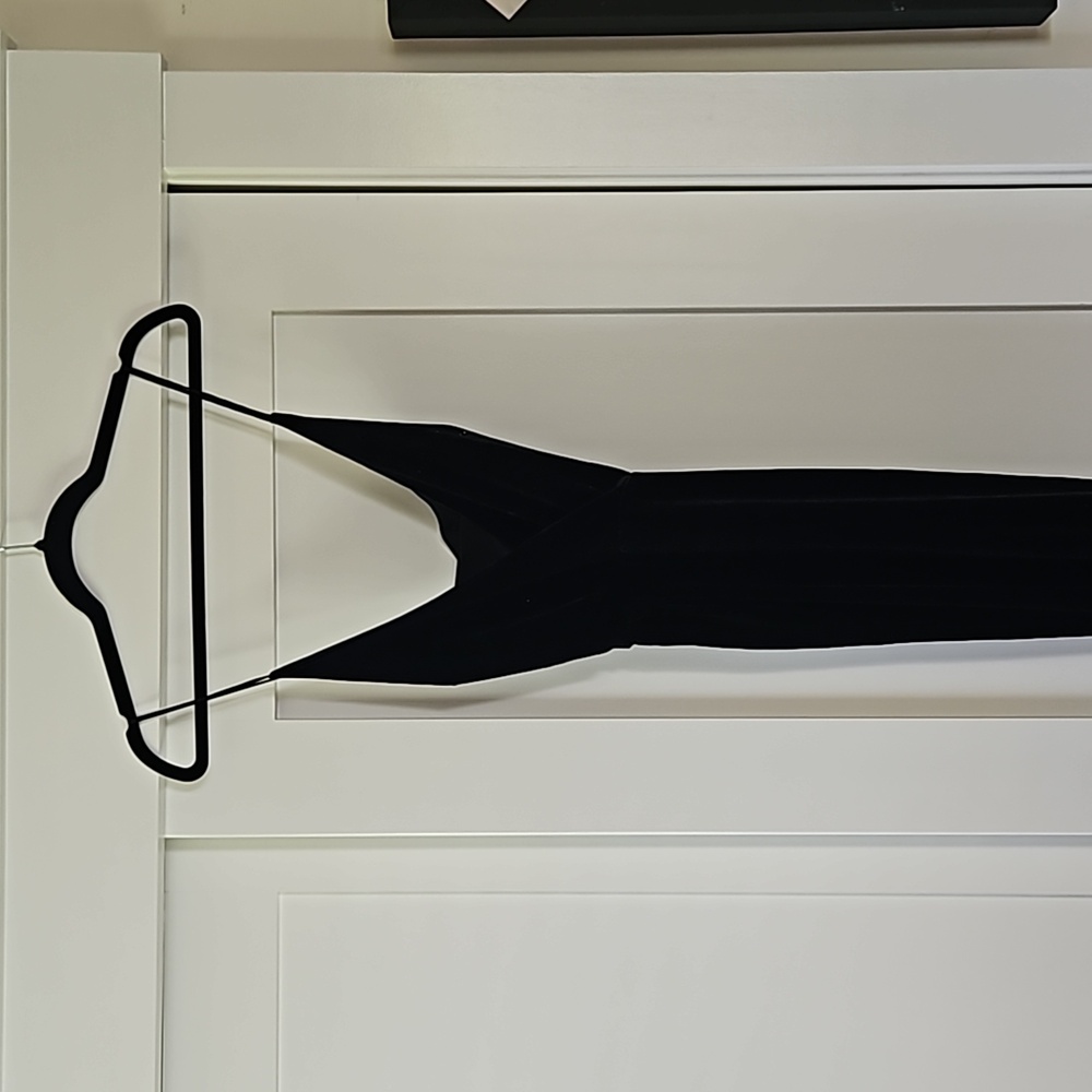 Express Black Velvet Jumpsuit Size 8